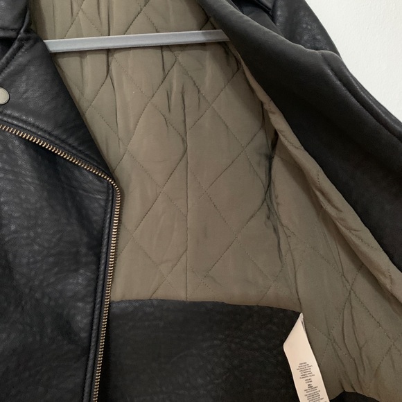 Free People Faux Leather Vegan Jacket Warm - Picture 5 of 8